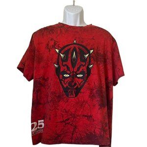Disney Parks Star Wars 25th Anniversary Darth Maul Tie-Dye‎ T-Shirt Size XL